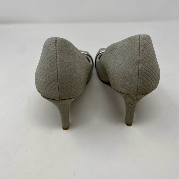 Women’s Elegant Gray Peep-Toe Heels Size 9 - Picture 5 of 9